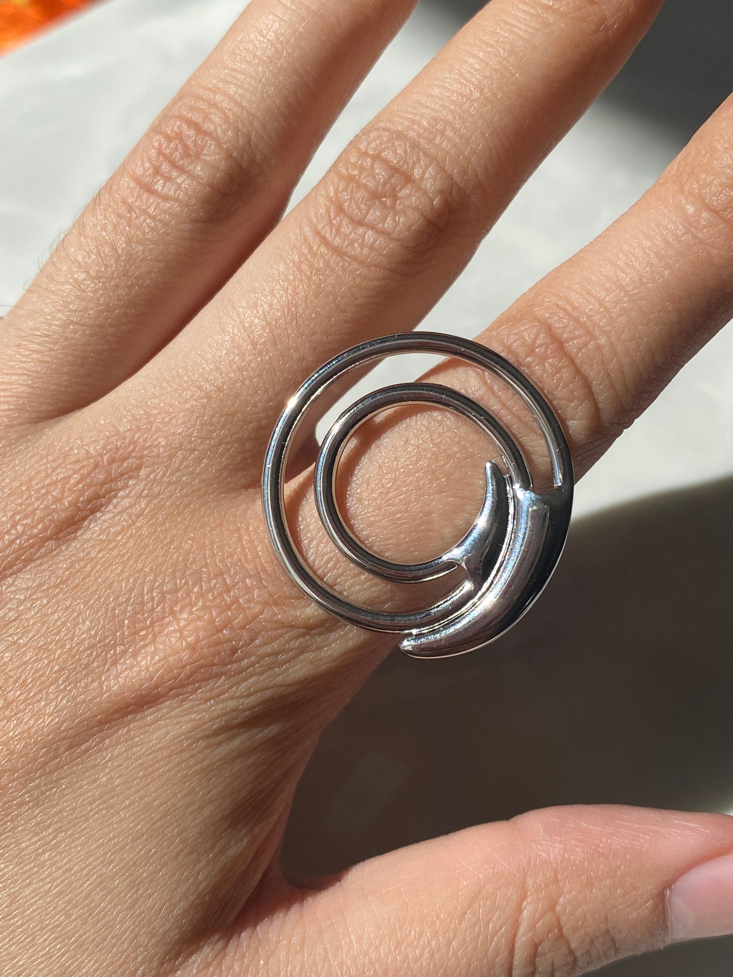 Anillo Spiral Plateado