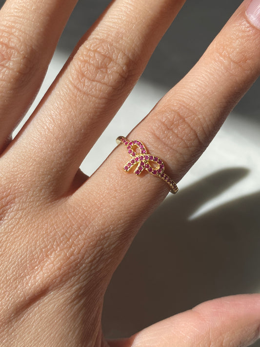 Anillo Bow Rosa