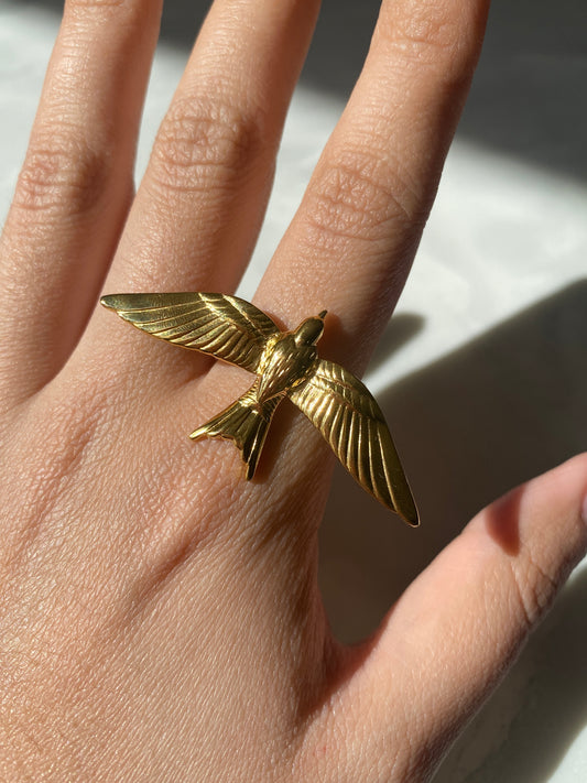 Anillo Birdie Dorado Ajustable